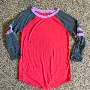 Pink 3/4 sleeve shirt